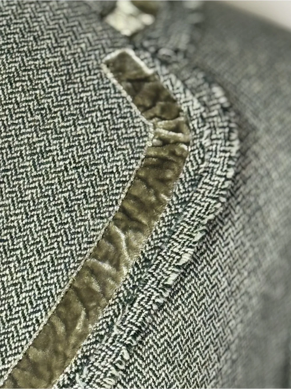 Banana Republic Wool Blazer w/ Velvet Trim + Floral Brooch tweed size 4 - Picture 11 of 14